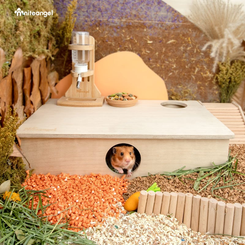 Niteangel Multi-Chamber Hamster House Maze: - Multi-Room Hideouts & Tunnel Exploring Toys for Hamster Gerbils Mice Lemmings (6-Room Large) - Image 5